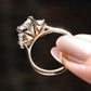 Three Stone 5 Ct Emerald Cut Moissanite Engagement Ring