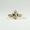 Old Mine 3.11 Ct Cushion Cut Moissanite Engagement Ring