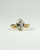 Old Mine 3.11 Ct Cushion Cut Moissanite Engagement Ring