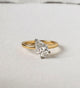 2 Ct Elongated Pear Cut Moissanite Engagement Ring