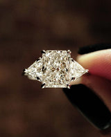 2.50 Ct Radiant Cut Moissanite Engagement Ring,