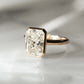 Bezel Set 4.14 Ct Radiant Cut Moissanite Engagement Ring