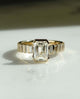 Bezel Set 2.03 Ct Emerald Cut Moissanite Engagement Ring