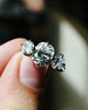 Three Stoe 3.06 Ct Cushion Cut Moissanite Engagement Ring