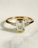 Bezel Set 2 Ct Emerald Cut Moissanite Engagement Ring