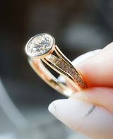 1.20 Ct Round Brilliant Cut Moissanite Engagement Ring