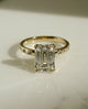 3.60 Ct Emerald Cut Moissanite Engagement Ring
