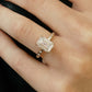 3.60 Ct Emerald Cut Moissanite Engagement Ring