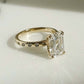 3.60 Ct Emerald Cut Moissanite Engagement Ring