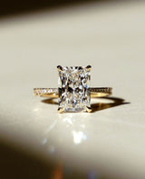 3 Ct Radiant Cut Moissanite Engagement Ring