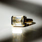 Bezel Set 3.40 Ct Emerald Cut Moissanite Engagement Ring