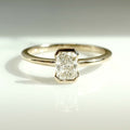 Bezel Set 0.50 Ct Radiant Cut Moissanite Engagement Ring