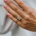 Old mine 3.40 Ct Cushion Cut Moissanite Ring