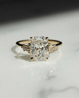 3.02 Ct Cushion Cut Moissanite Engagement Ring