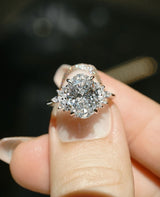 2.51 Ct Oval Cut Moissanite Engagement Ring, Oval Cut Ring