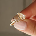 Toi Et Moi 3.46 Ct Pear & Cushion Cut Moissanite Engagement Ring