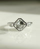 Bezel Set 2.83 Ct Asscher Cut Moissanite Engagement Ring