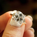 5.11 Ct Asscher Cut Moissanite Engagement Ring