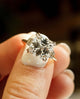 5.11 Ct Asscher Cut Moissanite Engagement Ring