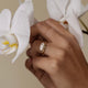 Curved Solitaire 3 Ct Marquise Cut Moissanite Engagement Ring