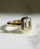 Bezel Set 2.24 Ct Emerald Cut Moissanite Engagement Ring