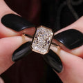Bezel Set 3.77 Ct Radiant Cut Moissanite Engagement Ring
