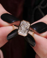Bezel Set 3.77 Ct Radiant Cut Moissanite Engagement Ring
