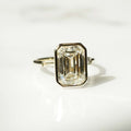 4.01 Ct Emerald Cut Moissanite Engagement Ring