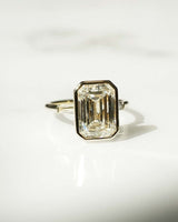 4.01 Ct Emerald Cut Moissanite Engagement Ring