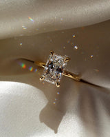 3.15 Ct Radiant Cut Moissanite Engagement Ring