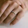 1.80 mm Half eternity Moissanite Wedding Band