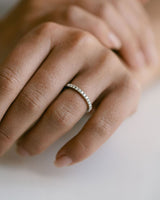 1.80 mm Half eternity Moissanite Wedding Band