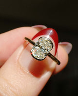 Bezel Set 2.88 Ct Cushion Cut Moissanite Engagement Ring