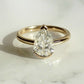 1.71 Ct Elongated Pear Cut Moissanite Engagement Ring