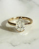 1.71 Ct Elongated Pear Cut Moissanite Engagement Ring