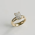 Double Prong 2 Ct Radiant Cut Moissanite Engagement Ring