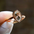 Bezel Set 1.05 Ct Oval Cut Moissanite Engagement Ring