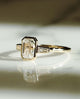 Bezel Set 1.85 Ct Emerald Cut Moissanite Engagement Ring