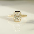 Bezel Set 1.84 Ct Radiant Cut Moissanite Engagement Ring