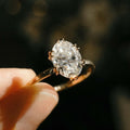 3.50 Ct Oval Cut Moissanite Engagement Ring, Oval Cut Ring