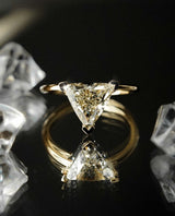 2.20 Ct Trillion Cut Moissanite Engagement Ring