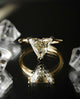 2.20 Ct Trillion Cut Moissanite Engagement Ring