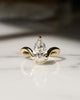 1.65 Ct Elongated Pear Cut Moissanite Engagement Ring