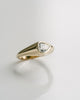 Bezel Set 1 Ct Elongated Pear Cut Moissanite Engagement Ring