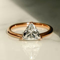 1.56 Ct Trillion Cut Moissanite Engagement Ring