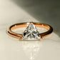 1.56 Ct Trillion Cut Moissanite Engagement Ring