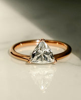 1.56 Ct Trillion Cut Moissanite Engagement Ring