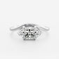 Curved Solitaire 3 Ct Marquise Cut Moissanite Engagement Ring