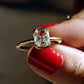 1.02 Ct Old mine Cushion Cut Moissanite Engagement Ring