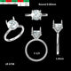 3 ct round cut moissanite ring (only setting)
